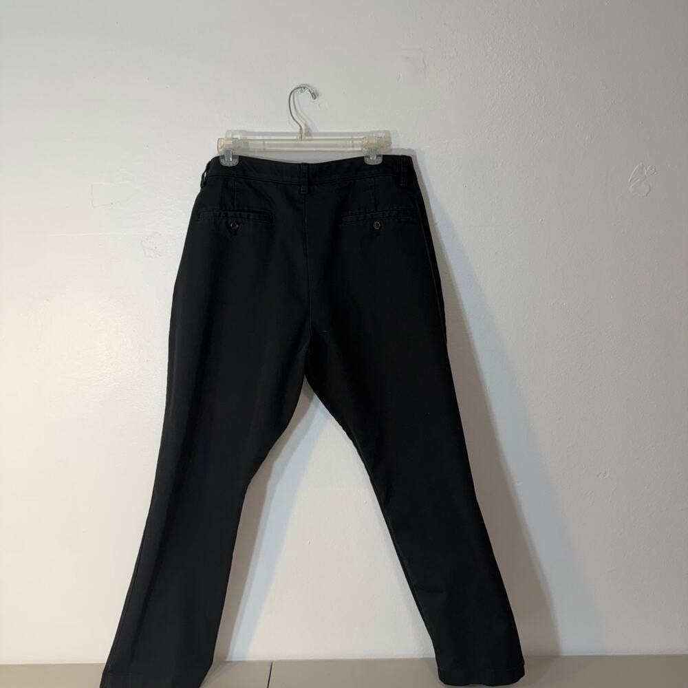 Van Heusen Flex Straight Black Chino Pants Mens 36x29 Stretch Dress Casual - Picture 3 of 9